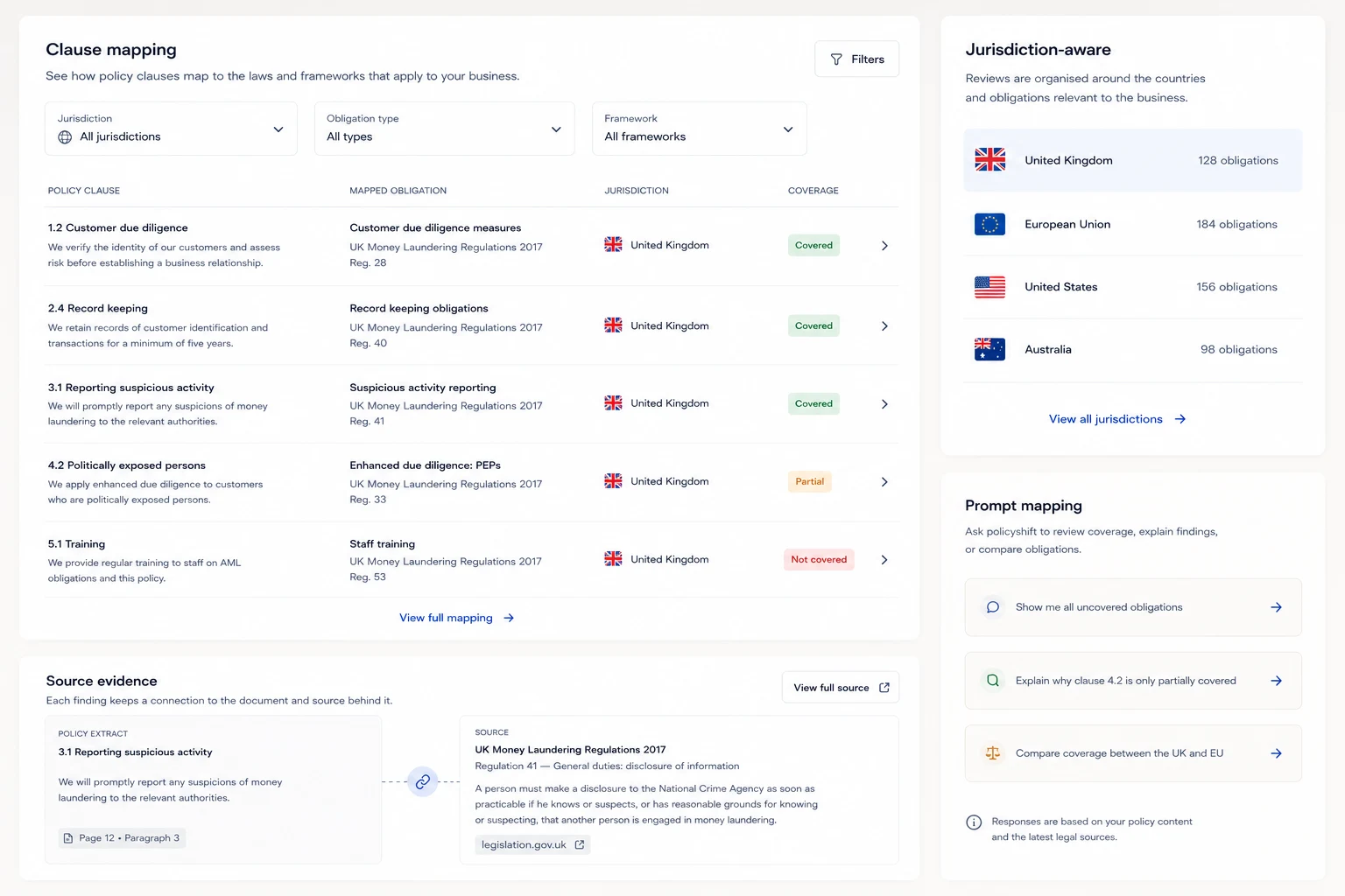 Unified compliance engine interface